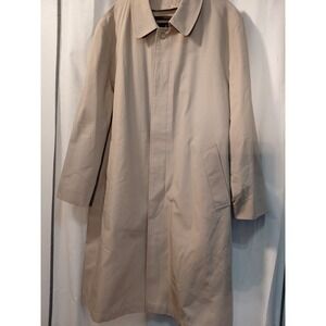 Vintage Mens  London Fog London Beige Coat 42‎ Short Academia Preppy Old Money